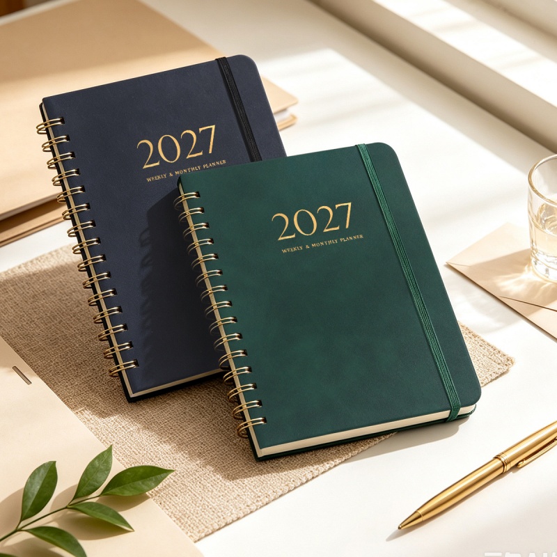 Leather Work Notebook - Agenda Settimanale e Mensile 2027 in
