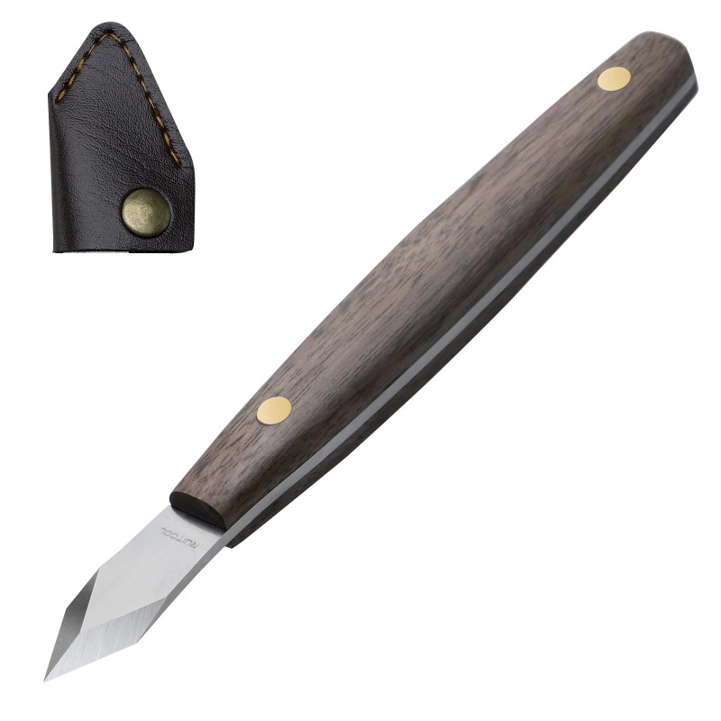 Leatherwork Knife Sheath - Coltello da intaglio fatto a mano,