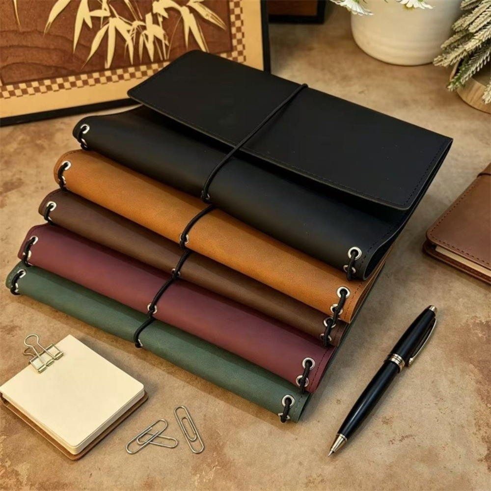 Leather Work Notebook - Organizer per taccuino A5, copertina compatta